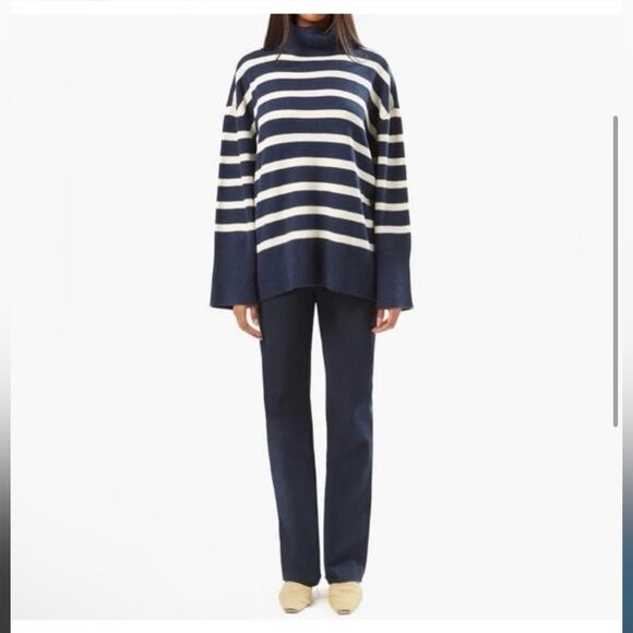 NWT WeWoreWhat High Rise Dad Jeans Ultra Flattering Soft Touch Denim Dark Blue - Picture 2 of 11